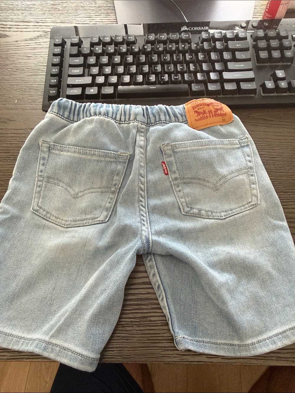 Levi's Light Wash Kids Denim Shorts with Elastic Waistband